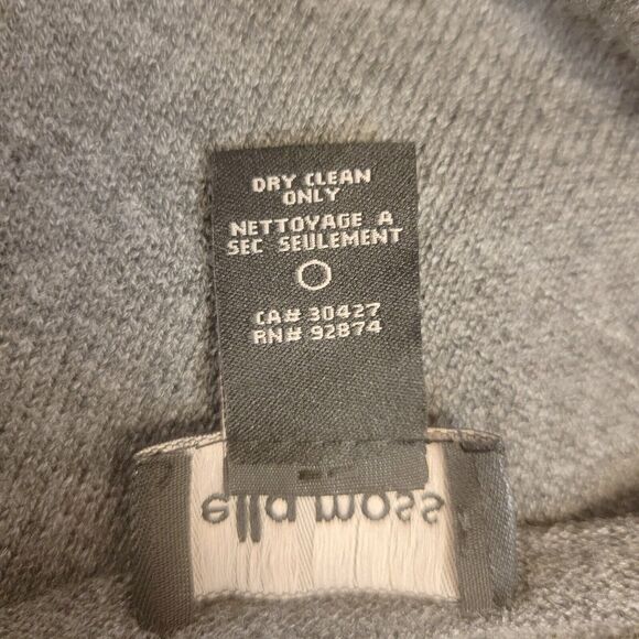 Ella Moss 90% Merino Wool 10% Cashmere Gray/Purp Open Front  Sz S Women Cardigan - Picture 5 of 9